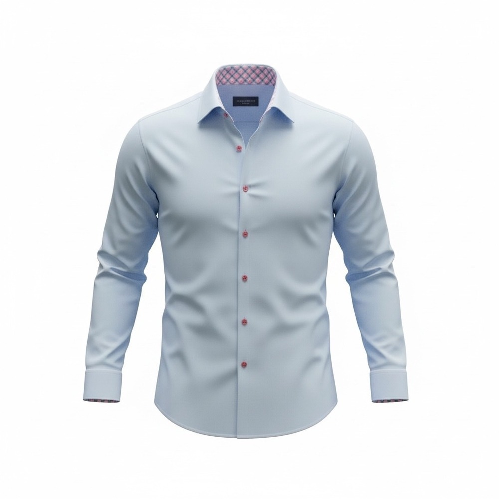 Twillory Performance Shirt 16.5 36/37 Trim Fit Blue Stretch Wrinkle Resistant